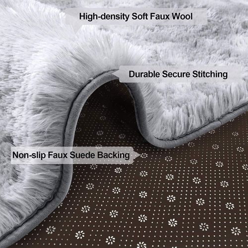 Simple Gradient Tie-dyed Full-covered Plush Carpet - 80*160cm