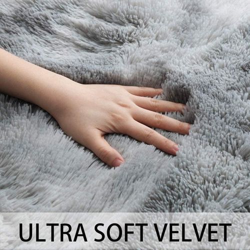 Simple Gradient Tie-dyed Full-covered Plush Carpet - 80*160cm