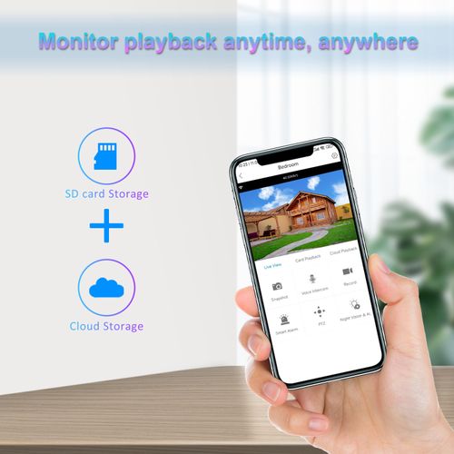 Outdoor WiFi PTZ Camera 4MP Wireless WiFi IP Camera Home