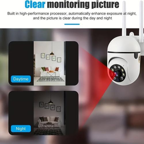 2-Piece Compact Wireless IP Security Camera-1080P Full HD Video, 2.4G Long Distance WiFi Connection, Night Vision, App Remote Monitoring, Two-Way Voice Intercom, Motion Detection, Real-Time Alarm, Suitable for Home and Commercial Monitoring