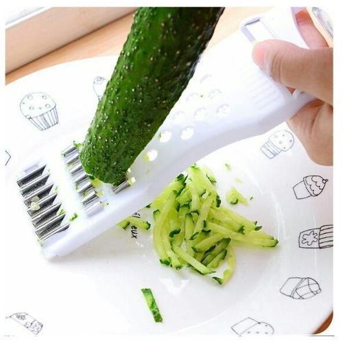 5 In 1 Vegetable Slicer Stainless - Color Of Plastic Varies