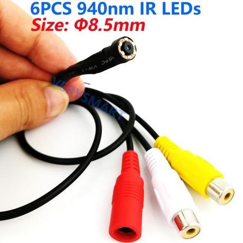 Cvbs Small Mini Analog Cctv Security Camera Hd 3.6mm 90degree 700tvl 6pcs Ir Leds Night Vision Camera