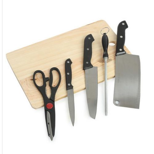 Pack Of Chopping Board And Set Of Kitchen knives