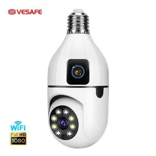 Indoor smart home WiFi 360 degree wireless IR security CCTV bulb camera E27 bulb camera