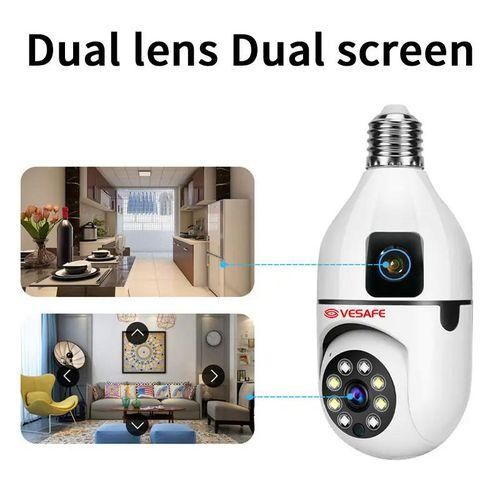 Indoor smart home WiFi 360 degree wireless IR security CCTV bulb camera E27 bulb camera