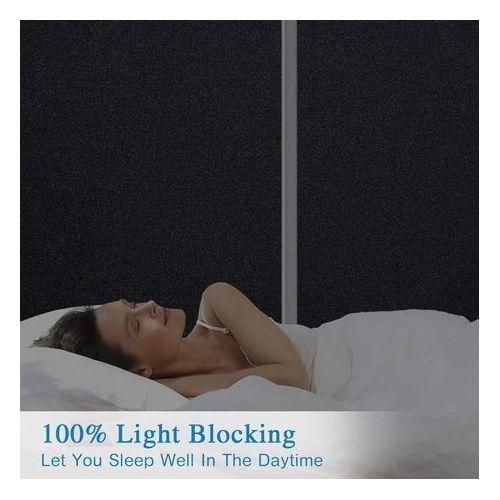 LASA Window Privacy Frosted Glass Window Film 90*200CM- Black