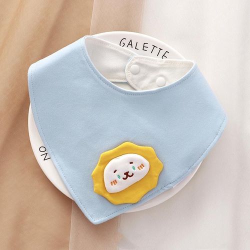 Newborn Cotton Soft Bibs 3 Layers Cartoon Pattern Triangle Scarf Boys Girls Baby Bib Burp Hidden ons 360 Degree Rotatable 0-3 Y