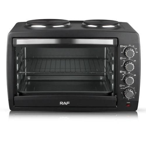 Hoffmans 55L / 55 liters Electric Oven With Double Hot&nbsp;plates&nbsp;-&nbsp;Black