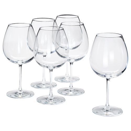 6 Pieces Of Big  Wine Glasses - Transparent