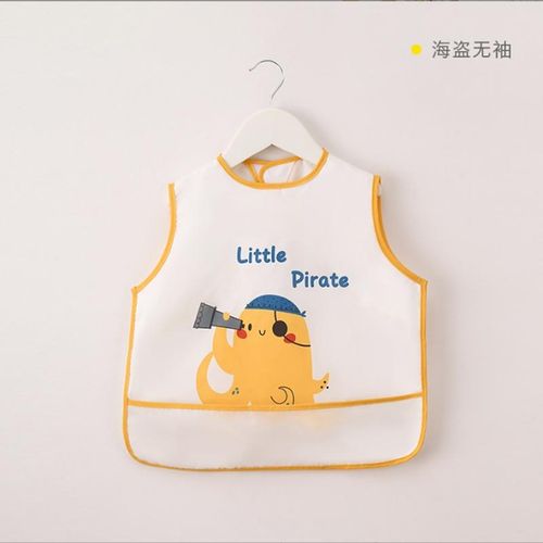 Ready Stock Baby apron thin section breathable waterproof baby apron children's painting protective clothing bib reverse wear baby eating apron