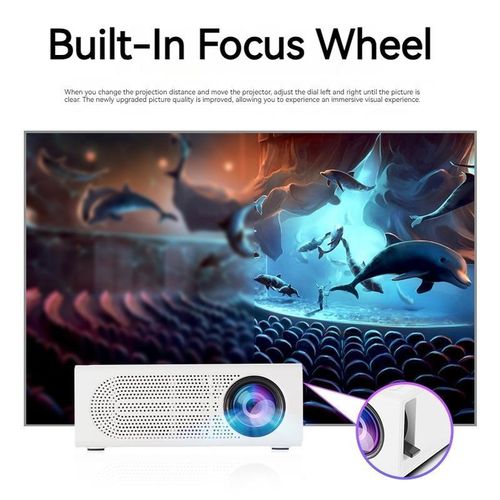 Portable Mini LED Projector, Supporting 1080P High-definition Video, And Supporting Wireless Connection On Mobile Phones-Black