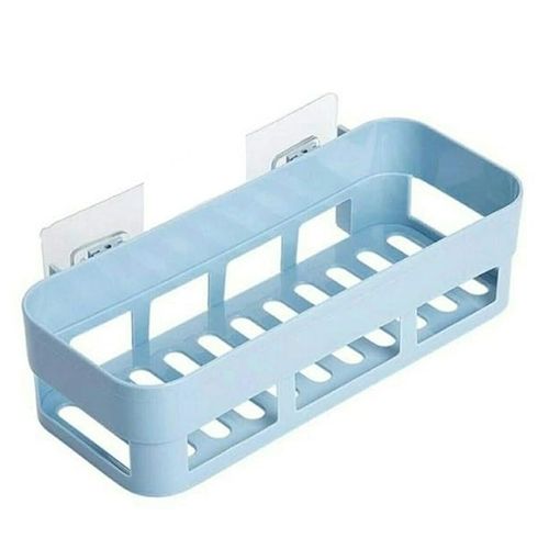Wall Mounted Bathroom Shelves Storage/Punch Free  Kitchen Storage Rack，blue