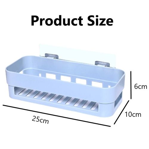 Wall Mounted Bathroom Shelves Storage/Punch Free  Kitchen Storage Rack，blue