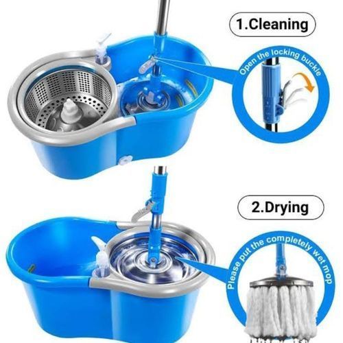 Magic Floor Cleaning Spin Mopper - Blue,red,green