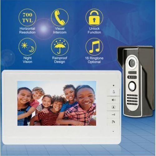 Video surveillance Door Intercom System, White
