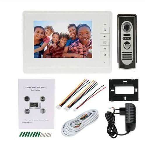 Video surveillance Door Intercom System, White