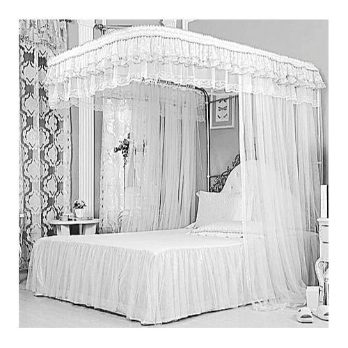 Railed Mosquito Net 2 Stand - White