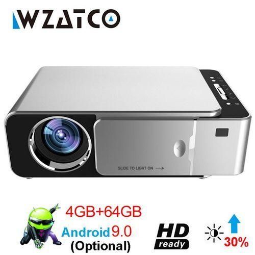 T6 Home Theater Projector 2600 Lumens 1280x800P 1080, Silver