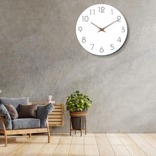 10-Inch Nordic Simple Solid Color Silent Decorative Clock - White