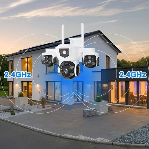 XLT WIFI Smart Camera HD 1080P Outdoor/Indoor Wireless WiFi IP Camera Compatible with Alexa & The Google Assistant/Smart Life APP for 2-Way Audio Auto Tracking Night Vision IP66 Waterproof