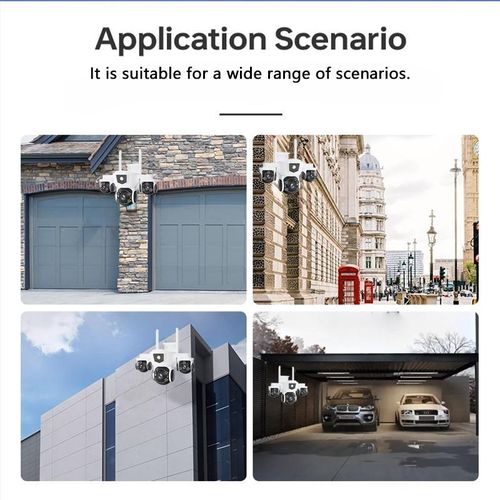 XLT WIFI Smart Camera HD 1080P Outdoor/Indoor Wireless WiFi IP Camera Compatible with Alexa & The Google Assistant/Smart Life APP for 2-Way Audio Auto Tracking Night Vision IP66 Waterproof