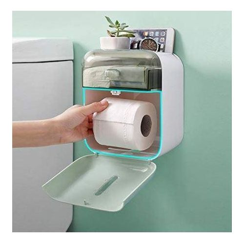 Toilet paper holder wall mounted toilet paper holder bathroom waterproof fabric box toilet paper container made of plastic for roll paper tube storage container organiser