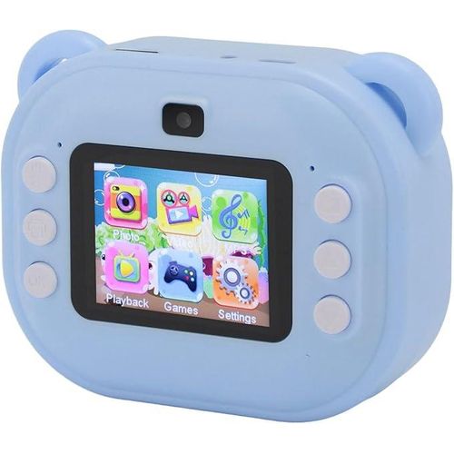 Real Images Instant Camera, Multifunctional Childrens Camera, 2 Inch HD Screen, Front and Rear Dual Lens Colors Vary-Multicolours