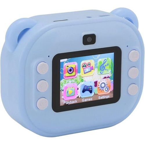 Real Images Instant Camera, Multifunctional Childrens Camera, 2 Inch HD Screen, Front and Rear Dual Lens Colors Vary-Multicolours