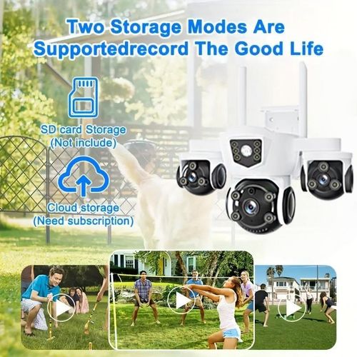 XLT 4G Smart Camera HD 1080P Outdoor/Indoor Wireless WiFi IP Camera Compatible with Alexa & The Google Assistant/Smart Life APP for 2-Way Audio Auto Tracking Night Vision IP66 Waterproof