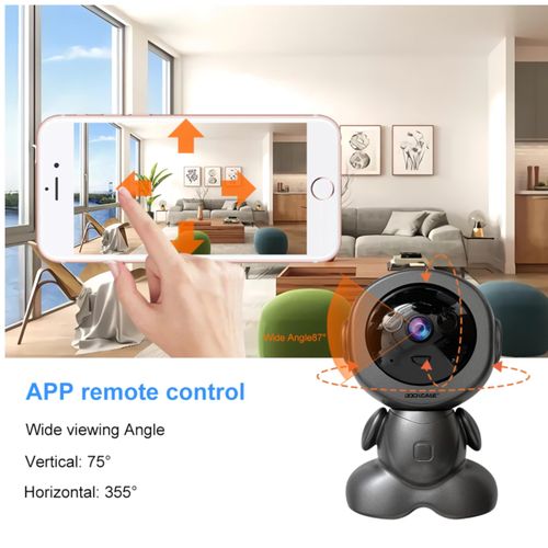 DOCKCASE 3.0MP Smart Camera Monitor Camera HD Resolution 360 Degrees pan-tilt zoom view with AI Human Detection, Two Way Audio, IR Night Vision Works with Apps