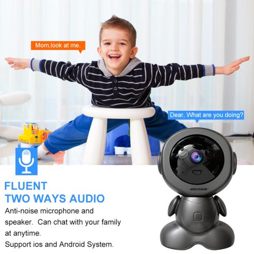 DOCKCASE 3.0MP Smart Camera Monitor Camera HD Resolution 360 Degrees pan-tilt zoom view with AI Human Detection, Two Way Audio, IR Night Vision Works with Apps