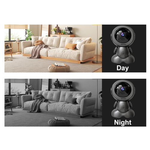 DOCKCASE 3.0MP Smart Camera Monitor Camera HD Resolution 360 Degrees pan-tilt zoom view with AI Human Detection, Two Way Audio, IR Night Vision Works with Apps