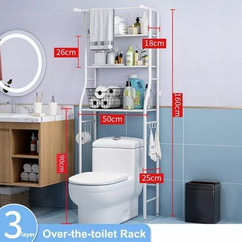Miscellaneous Bathroom Cabinet Organizer - White