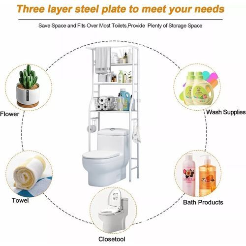 Miscellaneous Bathroom Cabinet Organizer - White