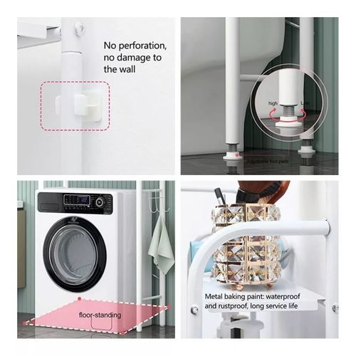 Miscellaneous Bathroom Cabinet Organizer - White