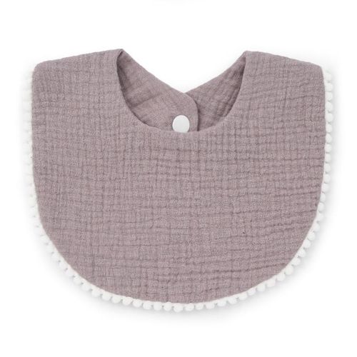 Vivan Baby Bandana Drool Bibs with Ruffle Lace Trim Solid Color Infant Drooling Teething Saliva Towel Cotton Burp Cloth