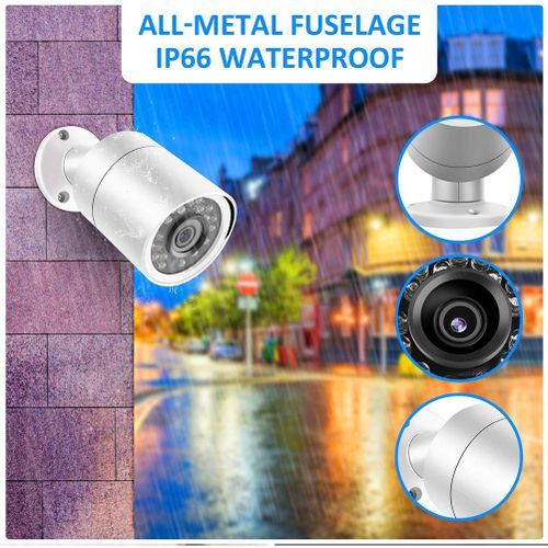 ADH 2MP 4CH 1080P Manual AHD DVR Kit Metal Housing IR Bullet 4 CCTV Camera System Human Detection- Black