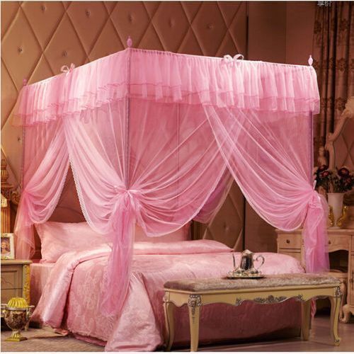 4 Stand / Pole Mosquito Net - Pink