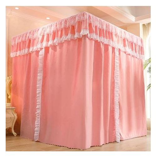 David Curtain Mosquito Net With 4 Steel Stands & Unique Lace Design &Luxurious Packaging Double-layer Bed Net  S4Peach