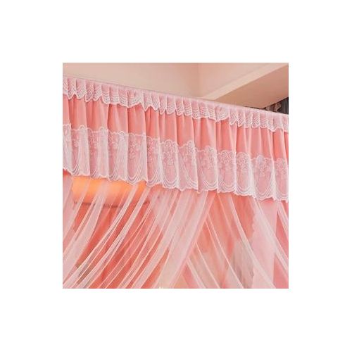 David Curtain Mosquito Net With 4 Steel Stands & Unique Lace Design &Luxurious Packaging Double-layer Bed Net  S4Peach
