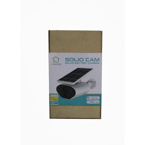 Unihoms Solio Cam Solar Battery Camera 1080 Full HD Wifi Camera-White