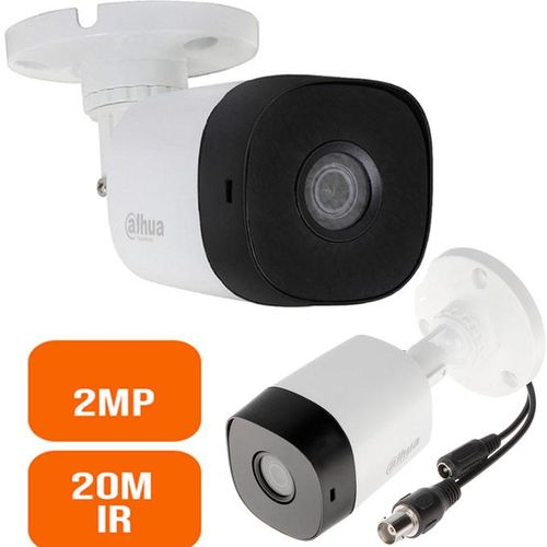 Dahua Wired 1080p HD Security Camera 2MP HDCVI IR Camera (DH-HAC-B1A21P)-Black/White