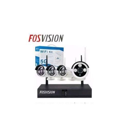 Fosvision Plus 4 Wireless CCTV Cameras Full Wifi Kit, 5G ,4 Pack 1TB HDD - White