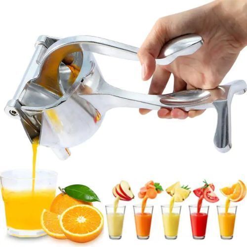 Stainless Steel Manual Fruit Press Squeezer Juicer Extractor-Silver