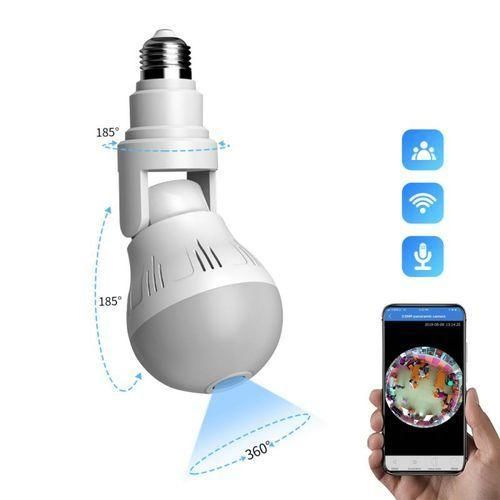 Wifi  Camera Bulb Lamp Wireless 1080P Full HD 360 Degrees - White