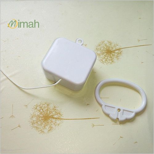 Mimah New Pull String Cord Music Box White Baby Bed Bell Kids Toy Random Songs, NEW