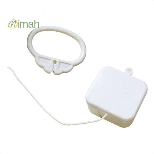 Mimah New Pull String Cord Music Box White Baby Bed Bell Kids Toy Random Songs, NEW