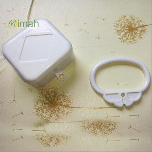 Mimah New Pull String Cord Music Box White Baby Bed Bell Kids Toy Random Songs, NEW