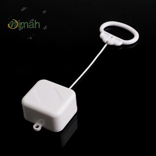 Mimah New Pull String Cord Music Box White Baby Bed Bell Kids Toy Random Songs, NEW