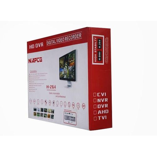 Napco 8 Channel HD DVR 1080 Full HD, AHD 3008FE 8 channel DVR-Black
